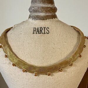 Elegant Gold Mesh Necklace